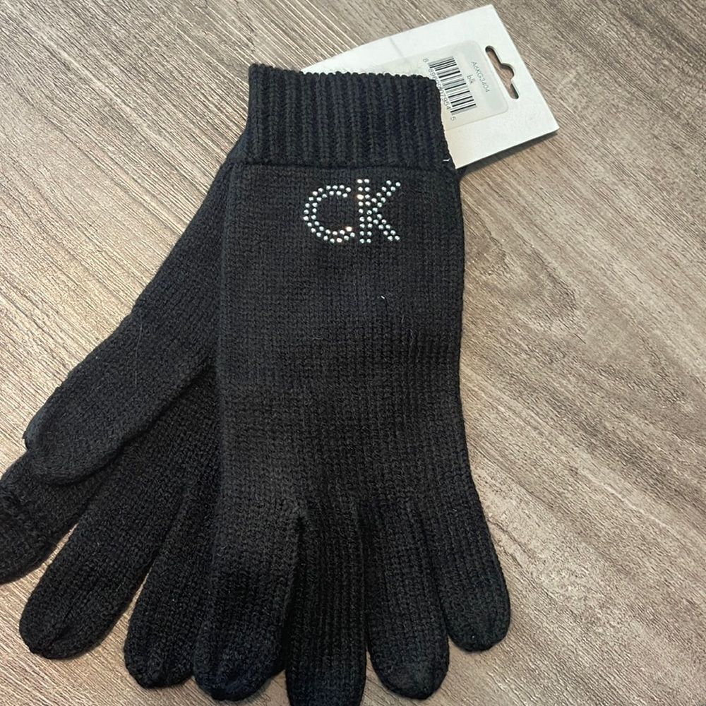 Calvin Klein Black Gloves NEW